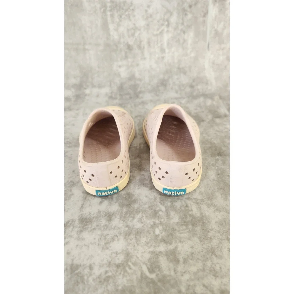 Native Jefferson Shoes Kids Toddler Size C-5 Pink Slip On Perforated Water Beach